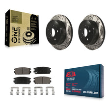 Charger l'image dans la galerie, Rear Drilled Slot Brake Rotors Ceramic Pad Kit For Chevrolet Equinox GMC Terrain