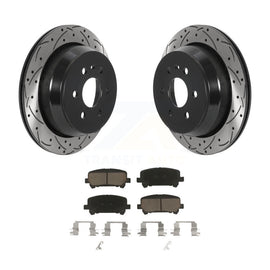 Rear Drilled Slot Brake Rotors Ceramic Pad Kit For Chevrolet Colorado GMC Canyon