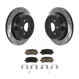 Rear Drilled Slot Brake Rotors Ceramic Pad Kit For Chevrolet Colorado GMC Canyon