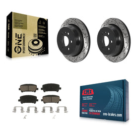 Rear Drilled Slot Brake Rotors Ceramic Pad Kit For Chevrolet Colorado GMC Canyon