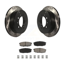 Charger l&#39;image dans la galerie, Rear Drill Slot Brake Rotor Ceramic Pad Kit For Toyota Tundra Sequoia Lexus Land