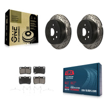 Load image into Gallery viewer, Rear Coated Drilled Slotted Disc Brake Rotor And Ceramic Pad Kit For Lexus IS250