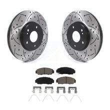 Load image into Gallery viewer, Front Drilled Slot Disc Brake Rotor &amp; Ceramic Pad Kit For Honda Accord Acura TSX