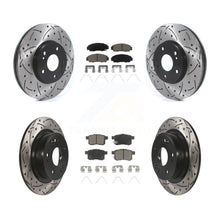 Charger l'image dans la galerie, Front Rear Drilled Slot Brake Rotor &amp; Ceramic Pad Kit For Honda Accord Acura TSX