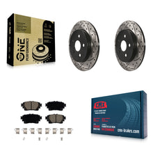 Load image into Gallery viewer, Rear Drilled Slot Disc Brake Rotors Ceramic Pad Kit For 2019 Toyota Corolla 1.8L
