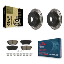 Charger l'image dans la galerie, Rear Drill Slot Disc Brake Rotor Ceramic Pad Kit For 2019-2020 Nissan Altima AWD