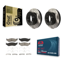 Charger l'image dans la galerie, Front Coat Drill Slot Disc Brake Rotor Ceramic Pad Kit For Ford F-450 Super Duty