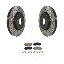 Load image into Gallery viewer, Front Coated Drilled Slotted Disc Brake Rotor And Ceramic Pad Kit For Honda CR-V