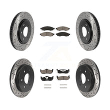 Load image into Gallery viewer, Front Rear Drill Slot Brake Rotor Ceramic Pad Kit For 07 Nissan TITAN From 04