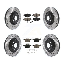 Charger l&#39;image dans la galerie, [Front+Rear] 19-20 Audi A3 Quattro Performance Drilled &amp; Slotted Brake Rotor &amp; Ceramic Pads Kit For Max Braking
