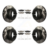Front Rear Drill Slot Brake Rotor Ceramic Pad Kit For International IC TerraStar