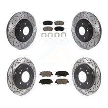 Load image into Gallery viewer, Front Rear Coat Drill Slot Disc Brake Rotor Ceramic Pad Kit For Hyundai Veloster