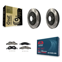 Load image into Gallery viewer, Front Drilled Slot Disc Brake Rotors Ceramic Pad Kit For Ford Expedition Lincoln