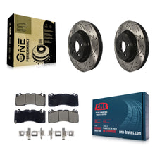 Load image into Gallery viewer, Front Drill Slot Brake Rotor Ceramic Pad Kit For Ford Mustang With Brembo Brakes