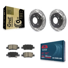 Load image into Gallery viewer, Rear Coated Drilled Slotted Disc Brake Rotor Ceramic Pad Kit For Hyundai Elantra