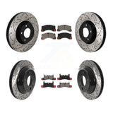 Front Rear Disc Brake Rotor Ceramic Pad Kit (6Pc) For Volkswagen Touareg Porsche