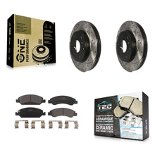 Load image into Gallery viewer, Front Drill Slot Brake Rotor Ceramic Pad Kit For Chevrolet Silverado 1500 GMC XL
