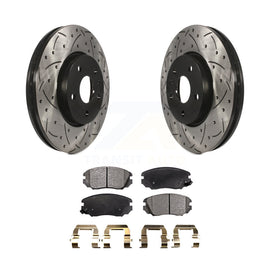 Front Drilled Slot Brake Rotor Ceramic Pad Kit For Chevrolet Equinox GMC Terrain