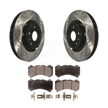 Charger l&#39;image dans la galerie, Front Drill Slot Disc Brake Rotors Ceramic Pad Kit For 2014 Chevrolet Camaro ZL1