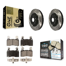 Charger l'image dans la galerie, Front Coated Drill Slot Disc Brake Rotor Ceramic Pad Kit For Chevrolet Camaro SS