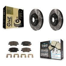 Charger l'image dans la galerie, Front Drilled Slot Brake Rotors Ceramic Pad Kit For Chevrolet Cruze Volt Bolt EV