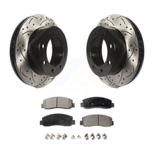 Charger l&#39;image dans la galerie, Front Drilled Slot Brake Rotor &amp; Ceramic Pad Kit For Ford F-250 Super Duty F-350