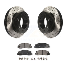 Load image into Gallery viewer, Front Drill Slot Brake Rotor Ceramic Pad Kit For Ford F-350 Super Duty F-250 4WD