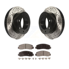 Load image into Gallery viewer, Front Drill Slot Brake Rotor Ceramic Pad Kit For Ford F-250 Super Duty F-350 4WD