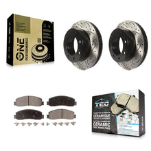 Load image into Gallery viewer, Front Drill Slot Brake Rotor Ceramic Pad Kit For Ford F-250 Super Duty F-350 4WD