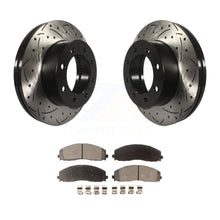 Charger l&#39;image dans la galerie, Front Drilled Slot Brake Rotor &amp; Ceramic Pad Kit For Ford F-250 Super Duty F-350