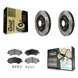 Kit de plaquettes en céramique pour Rotors de frein à fente avant, pour Dodge Grand Caravan Chrysler & 