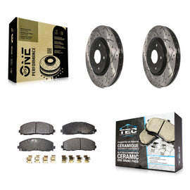 Kit de plaquettes en céramique pour Rotors de frein à fente avant, pour Dodge Grand Caravan Chrysler & 