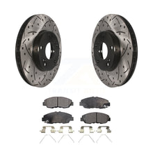 Load image into Gallery viewer, Front Drilled Slot Brake Rotor Ceramic Pad Kit For 2014-2015 Honda Civic Touring