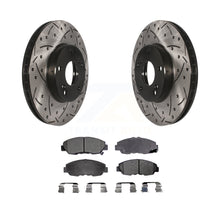 Load image into Gallery viewer, Front Coated Drill Slot Disc Brake Rotor Ceramic Pad Kit For 2011 Honda Civic GX