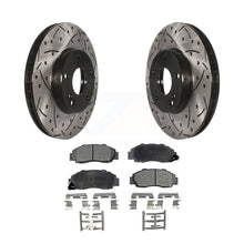 Load image into Gallery viewer, Front Drilled Slot Brake Rotor &amp; Ceramic Pad Kit For 1998-2002 Honda Accord 3.0L