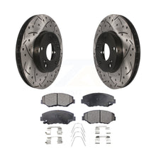 Load image into Gallery viewer, Front Drill Slot Brake Rotors Ceramic Pad Kit For Honda Accord Civic Element Fit