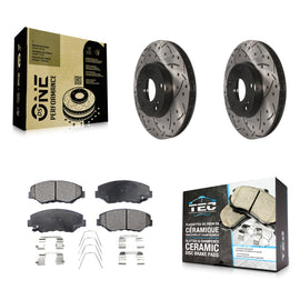 Kit de plaquettes en céramique pour Rotors de frein à fente avant, pour Honda Accord Civic Element Fit 