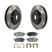 Load image into Gallery viewer, Front Drilled Slot Brake Rotors Ceramic Pad Kit For Subaru Outback Legacy WRX B9