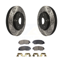 Load image into Gallery viewer, Front Drilled Slot Brake Rotor &amp; Ceramic Pad Kit For Honda CR-V Acura RDX Accord