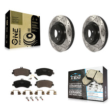 Load image into Gallery viewer, Front Drilled Slot Brake Rotor &amp; Ceramic Pad Kit For Mercedes-Benz GLK350 GLK250