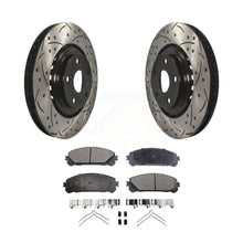 Charger l&#39;image dans la galerie, Front Drill Slot Brake Rotors Ceramic Pad Kit For Toyota Highlander Sienna Lexus