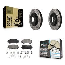 Load image into Gallery viewer, Front Coated Drill Slot Disc Brake Rotor Ceramic Pad Kit For Nissan Rogue Select