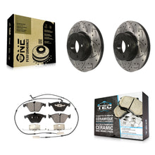 Charger l'image dans la galerie, Front Drilled Slot Brake Rotor Ceramic Pad Kit For BMW 328i xDrive X1 328xi 323i