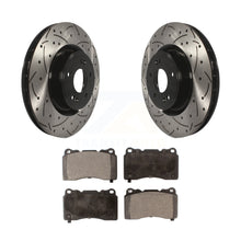 Load image into Gallery viewer, Front Coat Drill Slot Disc Brake Rotor Ceramic Pad Kit For Hyundai Genesis Coupe