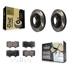 Charger l'image dans la galerie, Front Drill Slot Disc Brake Rotor Ceramic Pad Kit For Toyota 4Runner Lexus GX460