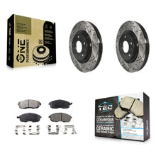 Charger l'image dans la galerie, Front Coated Drill Slot Disc Brake Rotors Ceramic Pad Kit For Nissan Sentra Juke