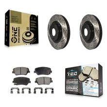 Load image into Gallery viewer, Front Drill Slot Disc Brake Rotor Ceramic Pad Kit For Hyundai Santa Fe Sport Kia