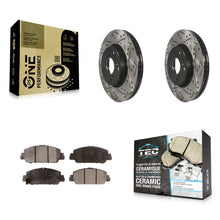 Load image into Gallery viewer, Front Coated Drilled Slot Disc Brake Rotor Ceramic Pad Kit For Honda Accord HR-V