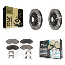 Load image into Gallery viewer, Front Drilled Slot Disc Brake Rotor &amp; Ceramic Pad Kit For Honda Odyssey Passport