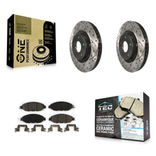 Load image into Gallery viewer, Front Drilled Slot Brake Rotor Ceramic Pad Kit For Nissan Pathfinder Murano QX60